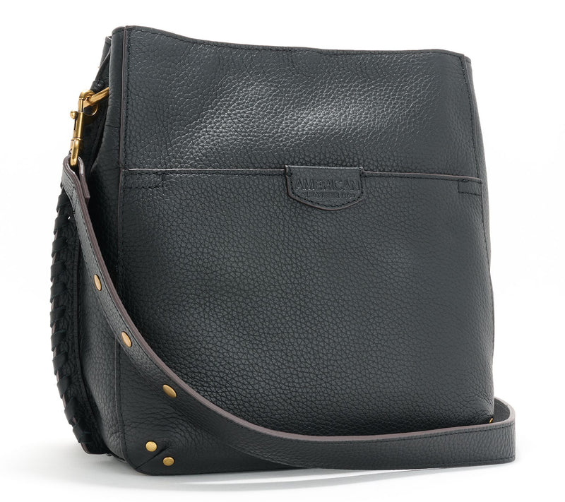 American Leather Co. Pebble Leather Triple Entry Luca Crossbody — View 15