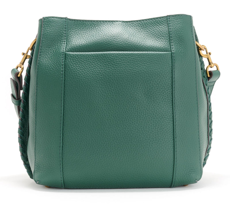 American Leather Co. Pebble Leather Triple Entry Luca Crossbody — View 16