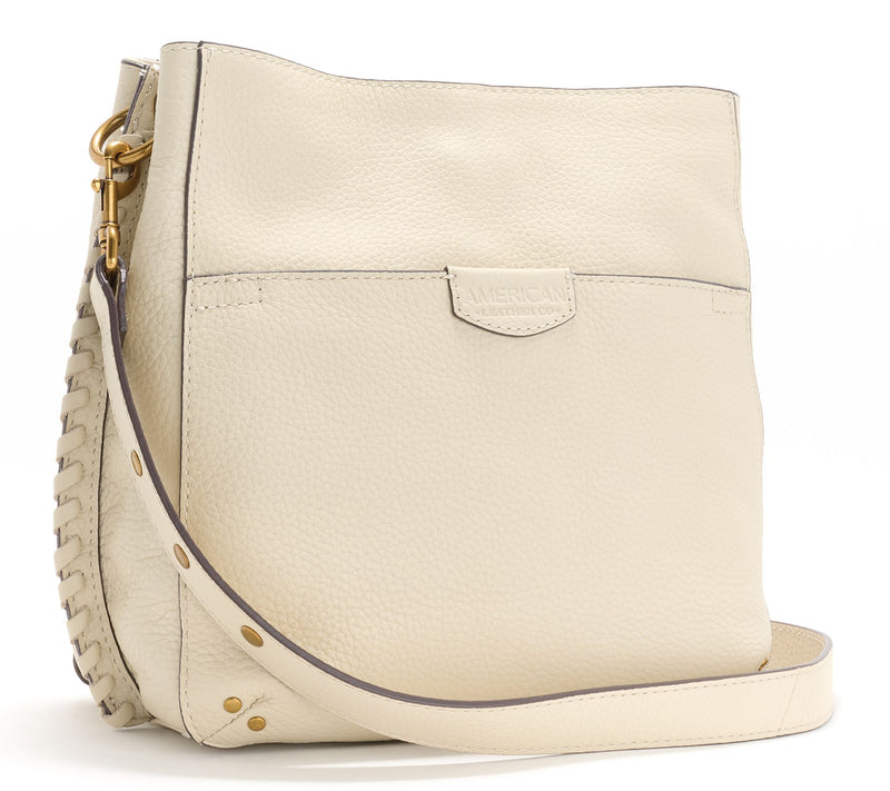 American Leather Co. Pebble Leather Triple Entry Luca Crossbody — View 7