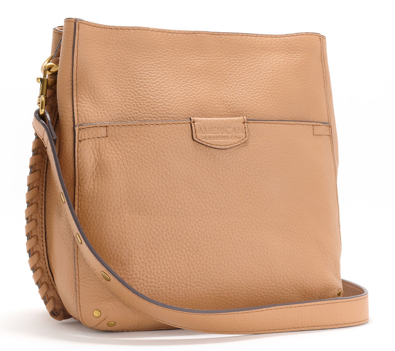 American Leather Co. Pebble Leather Triple Entry Luca Crossbody — View 5