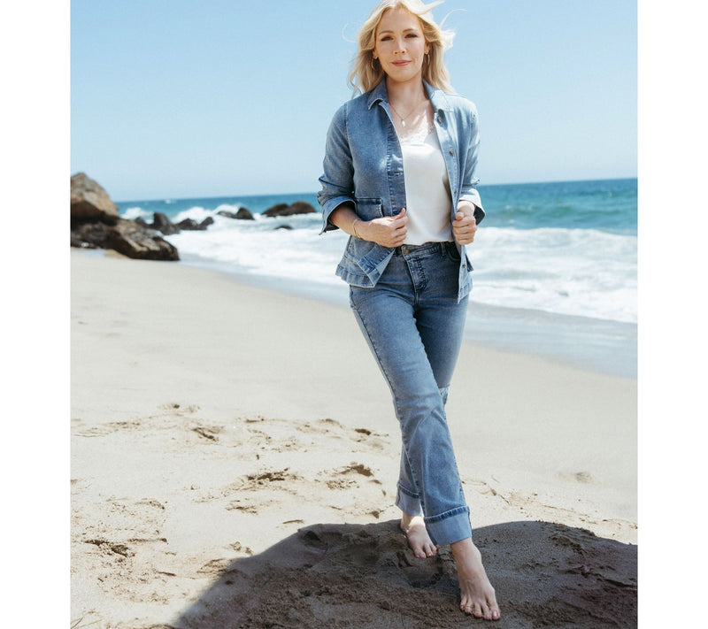Me by Jennie Garth Regular Straight Leg Jean — View 6