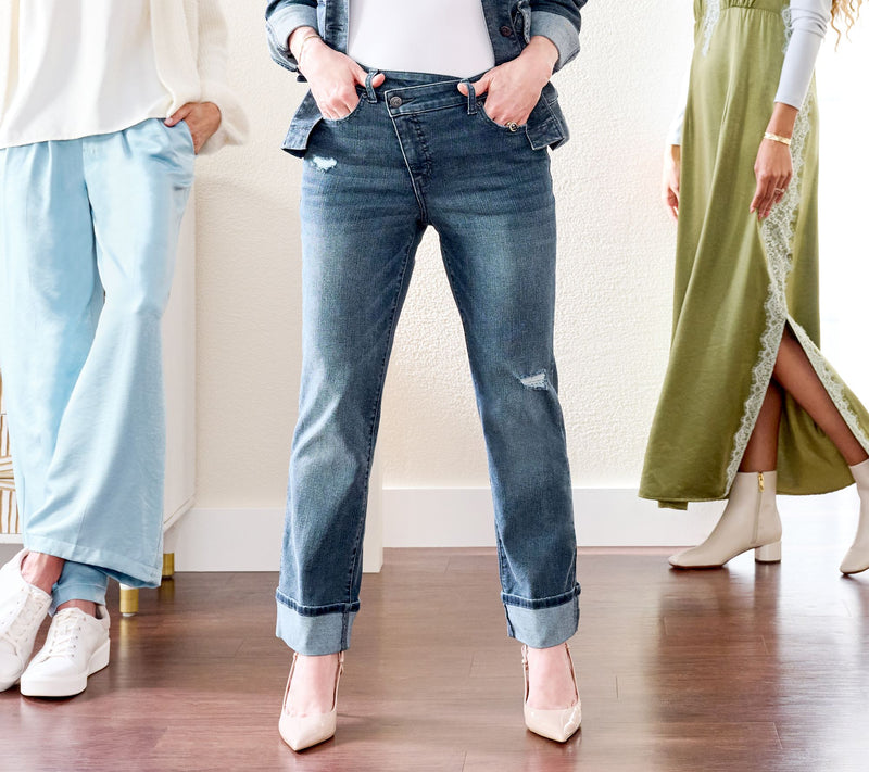 Me by Jennie Garth Petite Straight Leg Jean — View 7