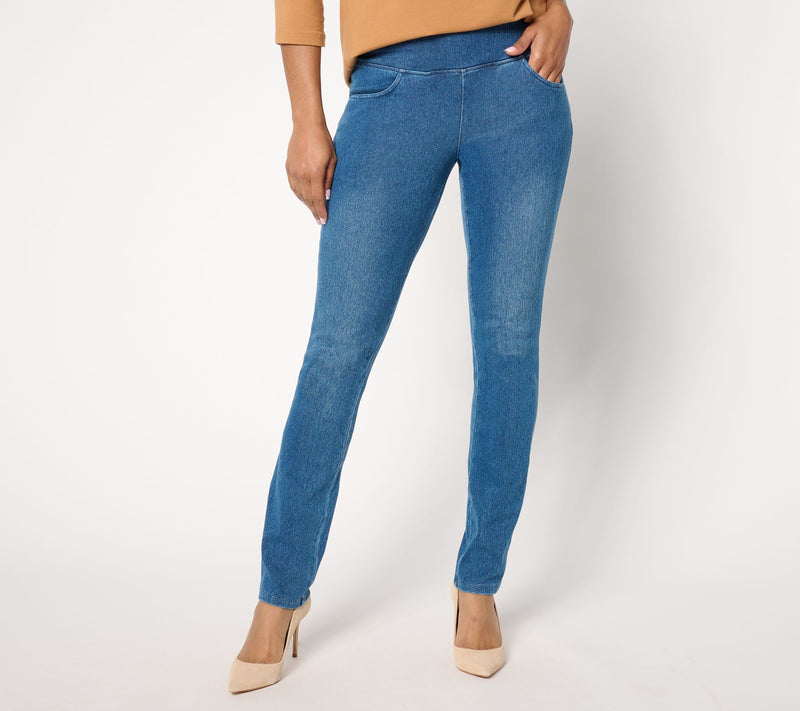 Women With Control Petite Prime Stretch Tummy Control Slim-Leg Pants — View 11