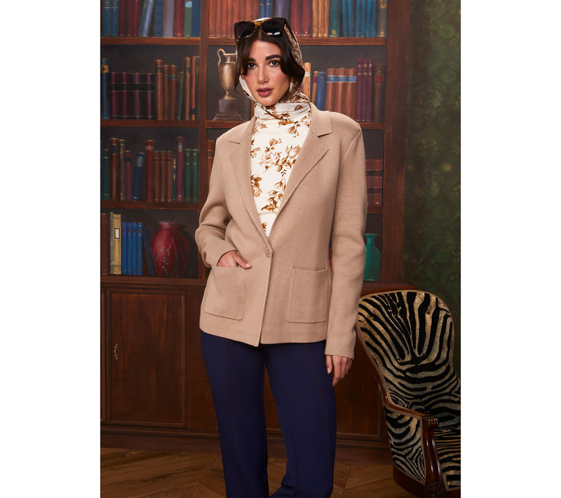 Isaac Mizrahi Live! Estate Single-Button Milano Stitch Sweater Blazer — View 16