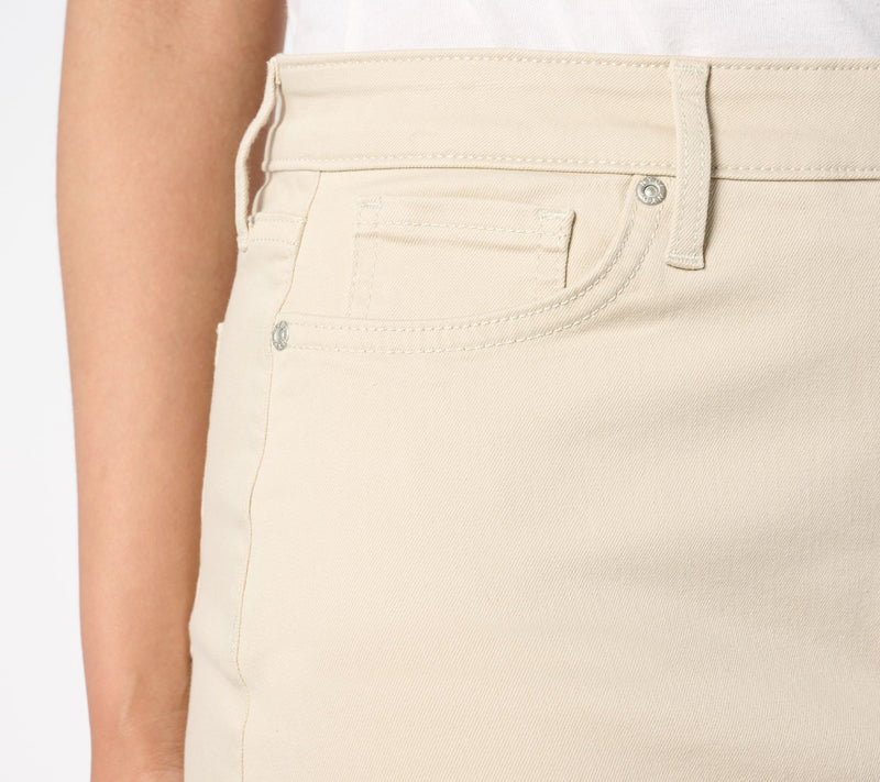 NYDJ High Rise Long Denim Skirt w/ Slit - Feather — View 4