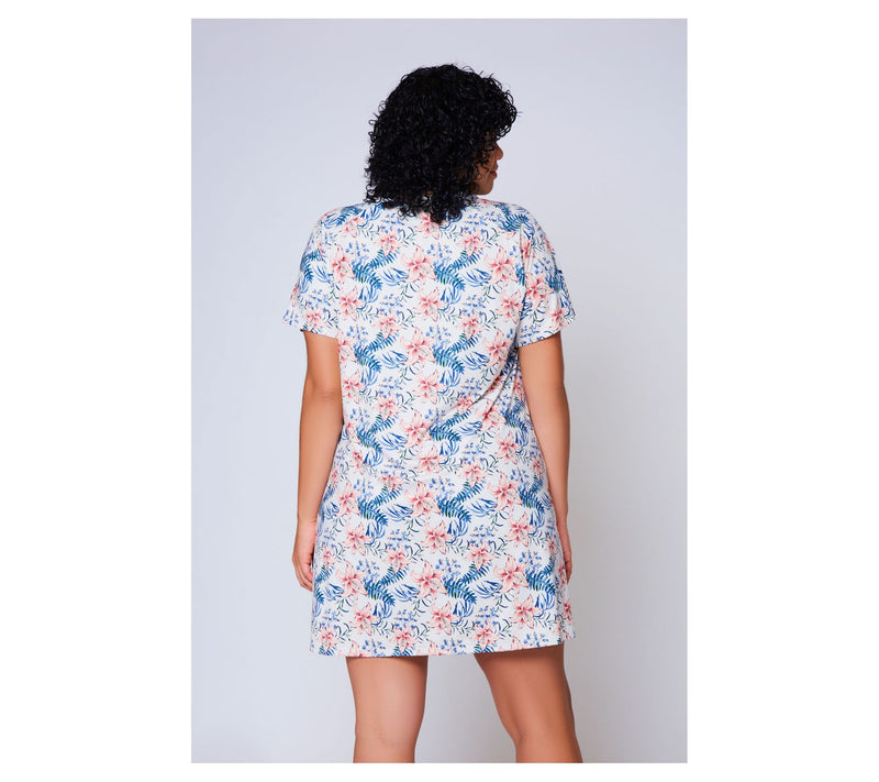 iCollection Knit Printed Lounge Dress — View 6
