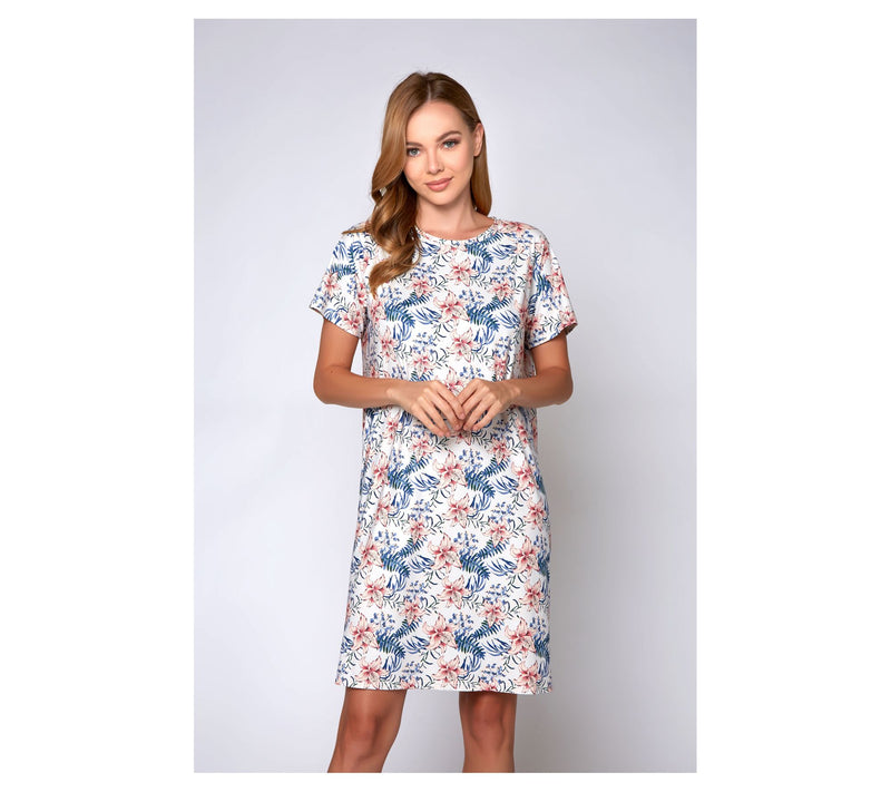 iCollection Knit Printed Lounge Dress — Main view