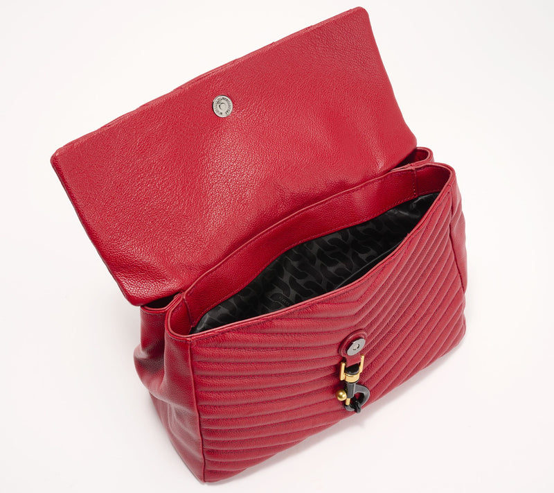 Rebecca Minkoff Edie Large Leather Top Handle Shoulder Bag — View 12