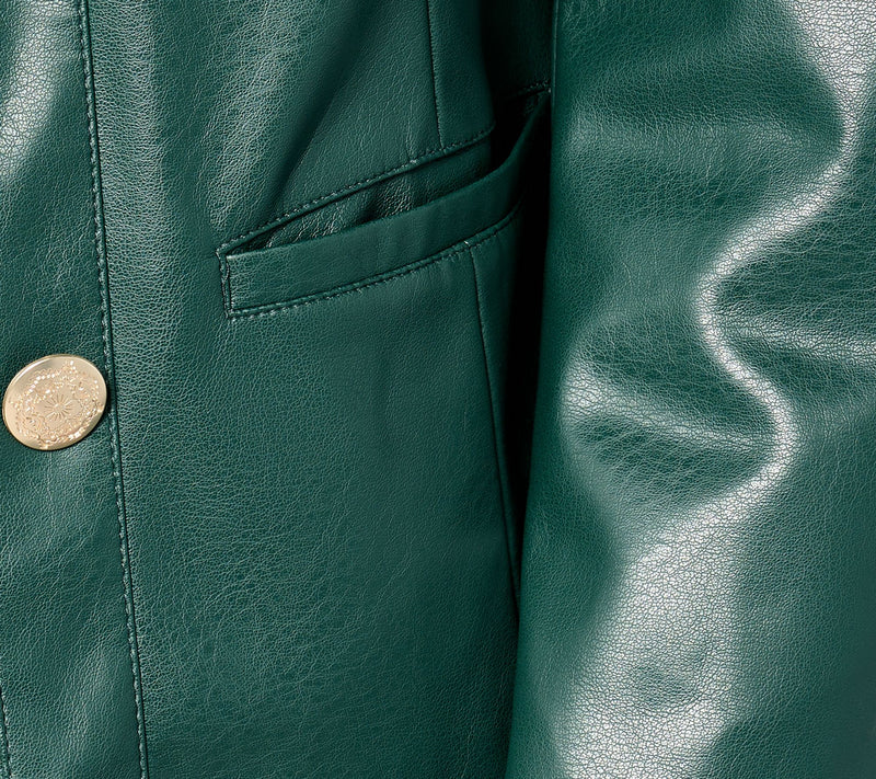 GRAVER Susan Graver Faux Leather Long Sleeve Jacket — View 14