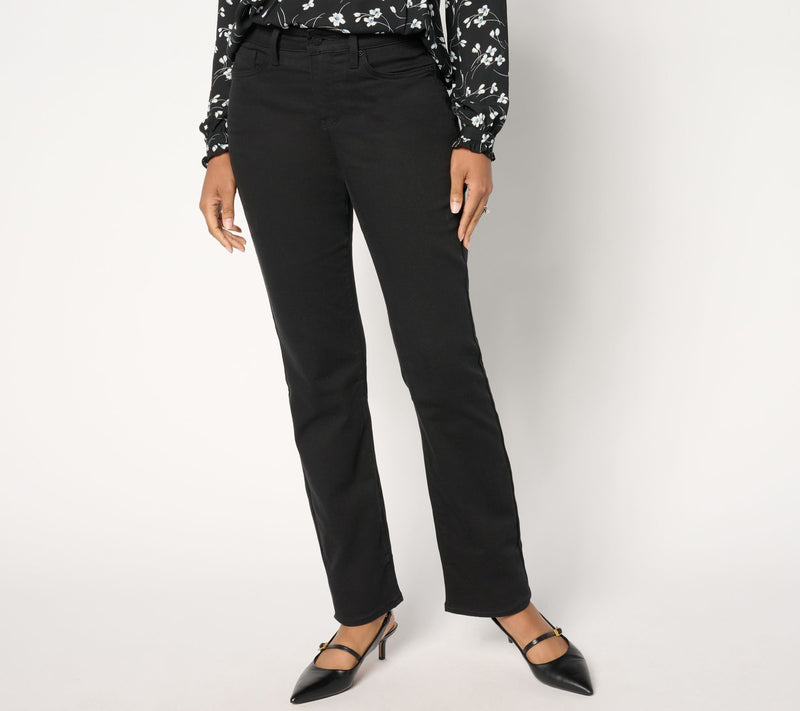 NYDJ Ellison Straight Leg Jean with Cool Embrace - Black — View 3