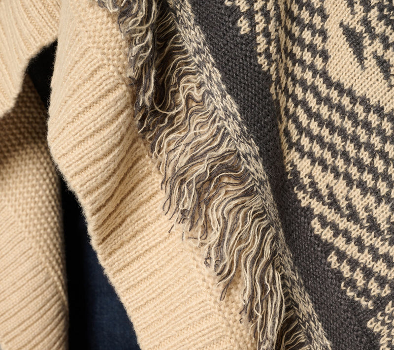 Denim & Co. Canyon Retreat Drape Front Cardigan with Fringe — View 6