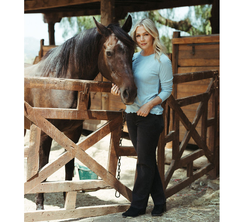 Me by Jennie Garth Regular Indigo Johnny Straight Leg Jeans — View 11