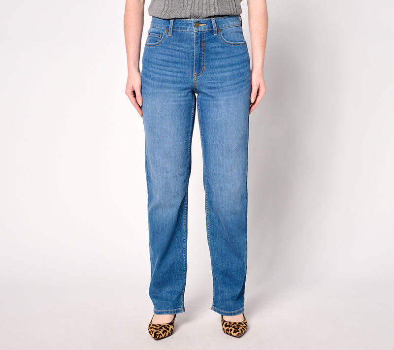 Me by Jennie Garth Regular Indigo Johnny Straight Leg Jeans — View 3