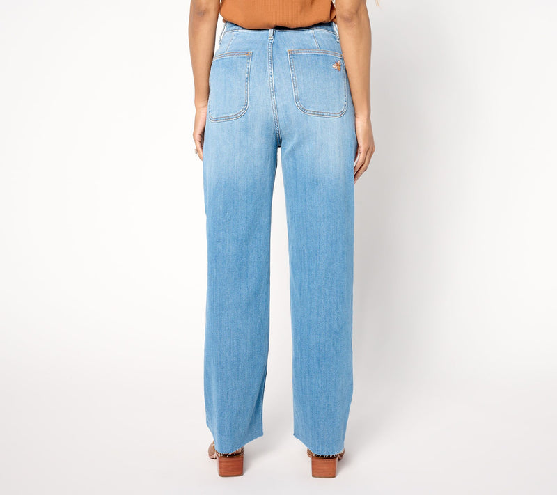 Driftwood Jeans Taylor Straight Relaxed Jean -Spring Neptune — View 4