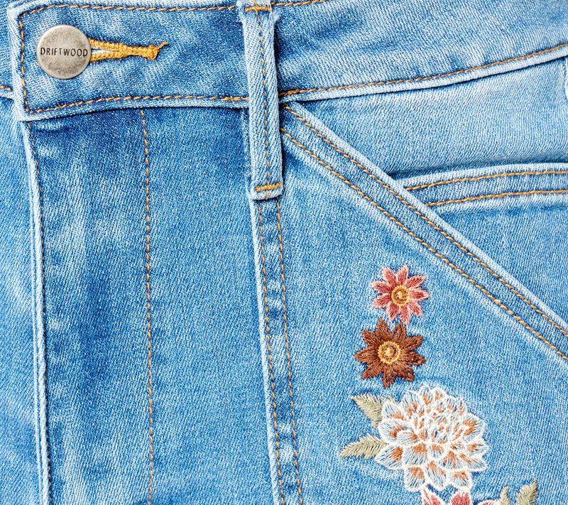 Driftwood Jeans Taylor Straight Relaxed Jean -Spring Neptune — View 6
