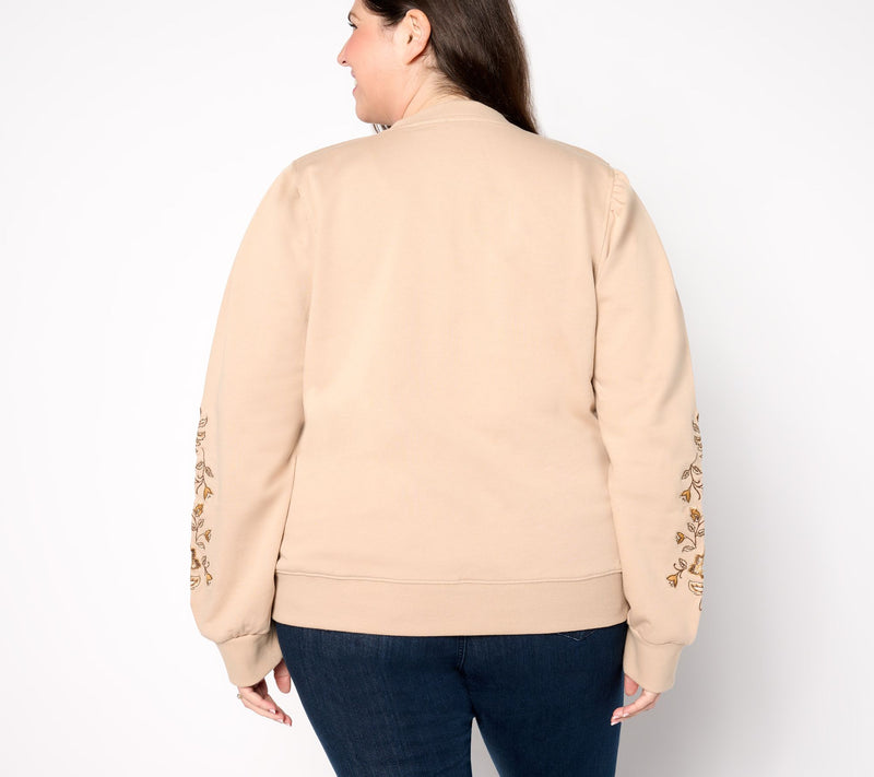 Driftwood Jeans Teddy French Terry Henley - Taupe — View 2