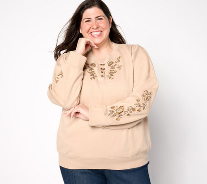 Driftwood Jeans Teddy French Terry Henley - Taupe