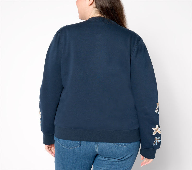 Driftwood Jeans Teddy French Terry Henley - Navy — View 2