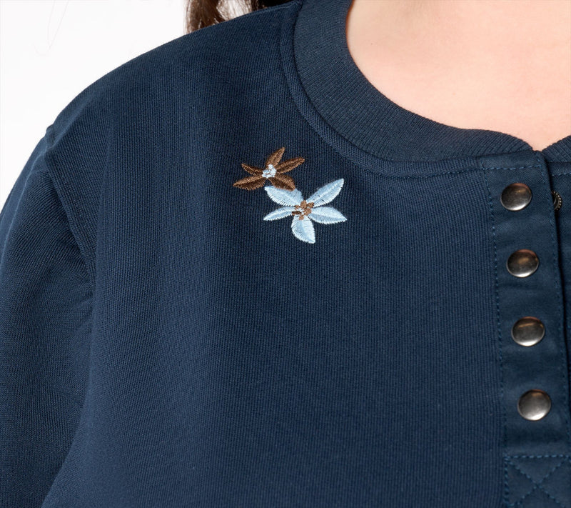 Driftwood Jeans Teddy French Terry Henley - Navy — View 4