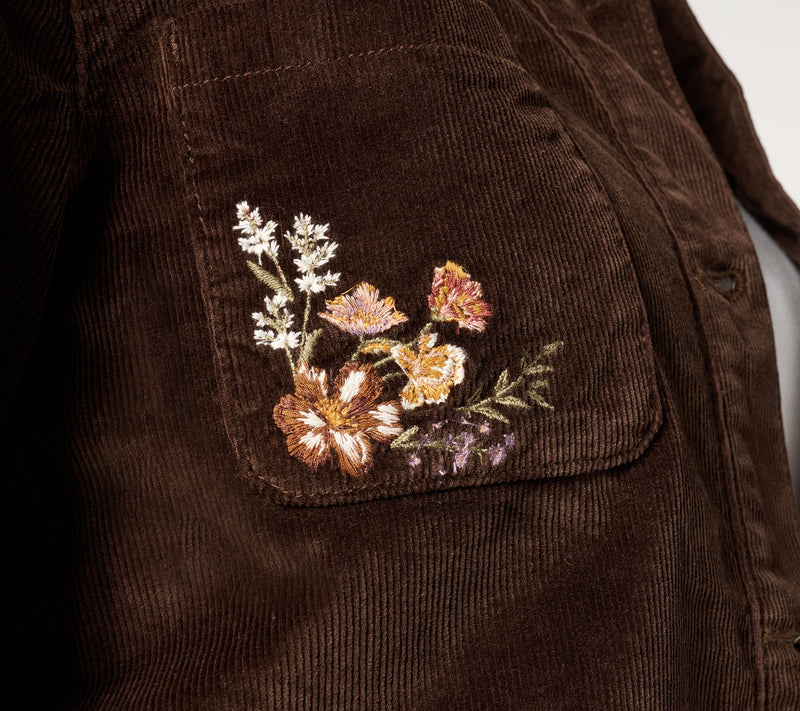 Driftwood Jeans Shayna Button Front Shirt Jacket - Wildflower — View 5