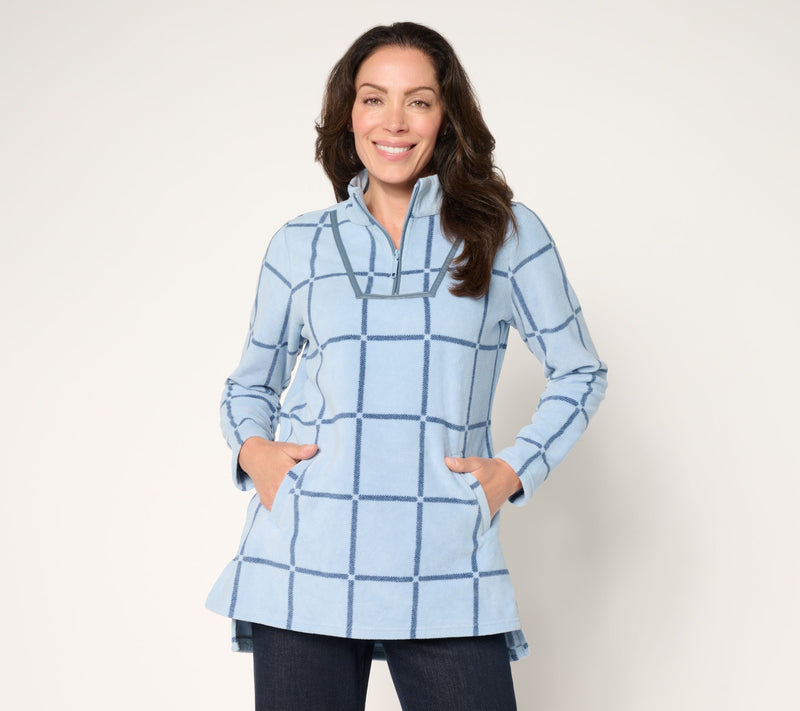 Susan Graver Printed Fleece Pullover Tunic — View 11