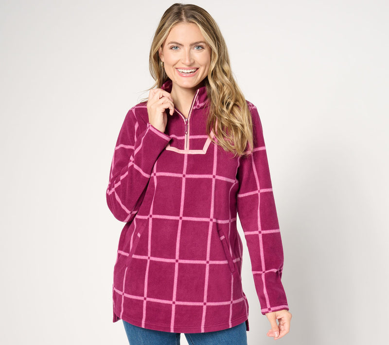 Susan Graver Printed Fleece Pullover Tunic — View 5