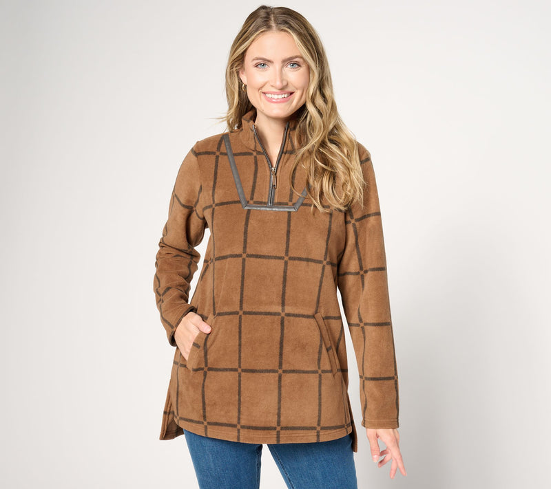 Susan Graver Printed Fleece Pullover Tunic — View 7