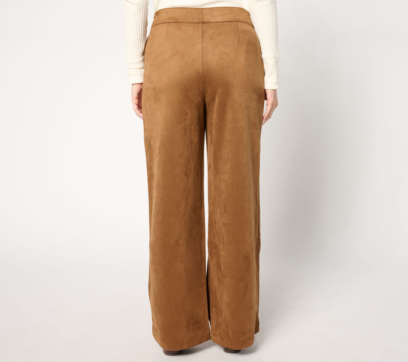 Me by Jennie Garth Regular Ryder Faux Suede Trouser Pants — View 8