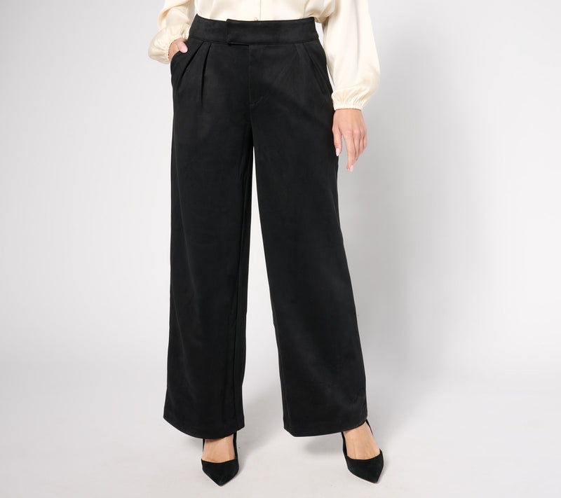 Me by Jennie Garth Petite Ryder Faux Suede Trouser Pants — View 3