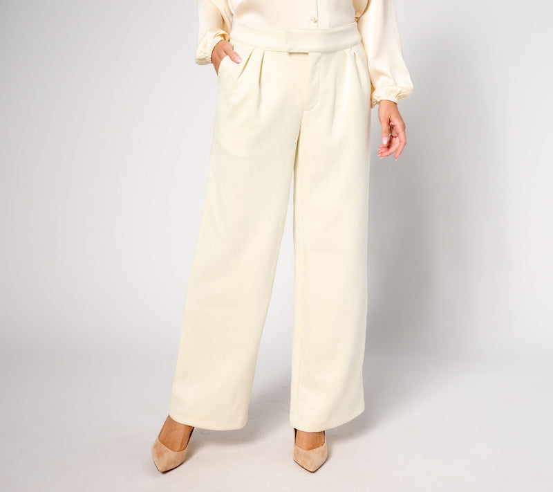 Me by Jennie Garth Petite Ryder Faux Suede Trouser Pants — View 6