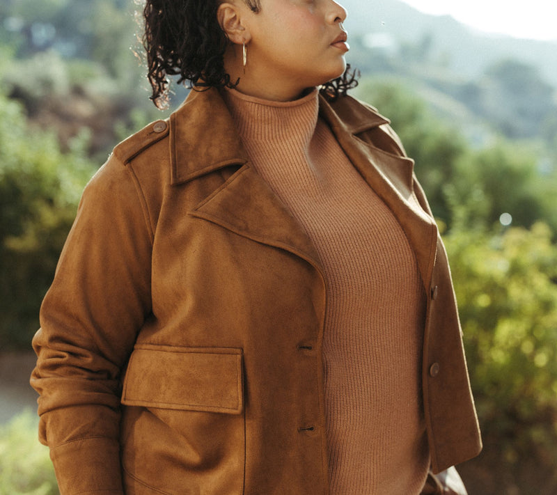 Me by Jennie Garth Faux Suede Jacket with Utility Details — View 5