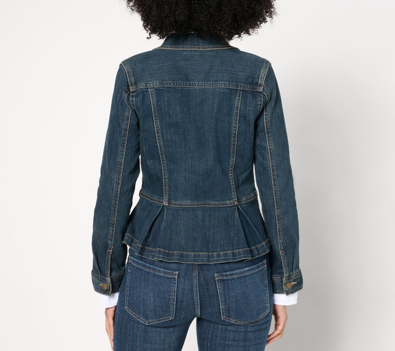 Liverpool Los Angeles Peplum Denim Jacket - Telegraph — View 4