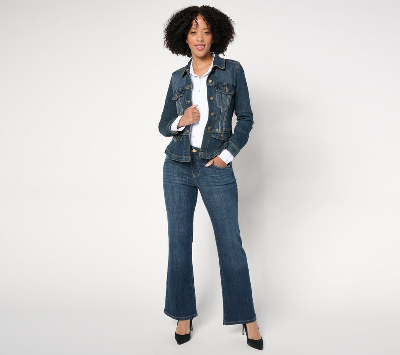 Liverpool Los Angeles Peplum Denim Jacket - Telegraph — View 5