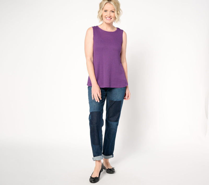 LOGO Layers by Lori Goldstein Crewneck Shirtail Tank — View 3