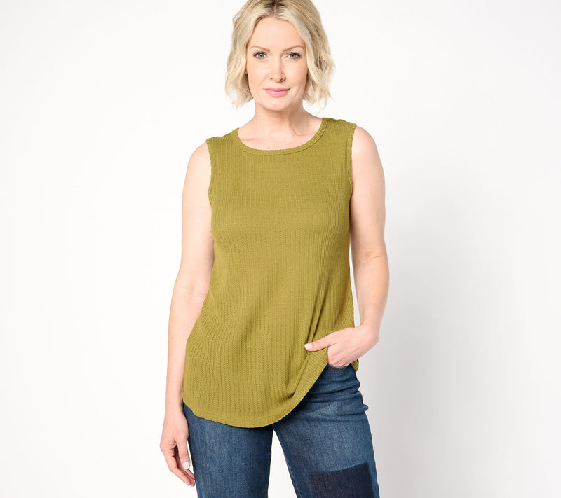LOGO Layers by Lori Goldstein Crewneck Shirtail Tank — View 9