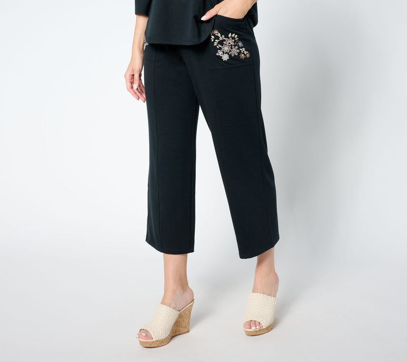 LOGO Life by Lori Goldstein Petite Pull-On Wide Leg Pants — View 7