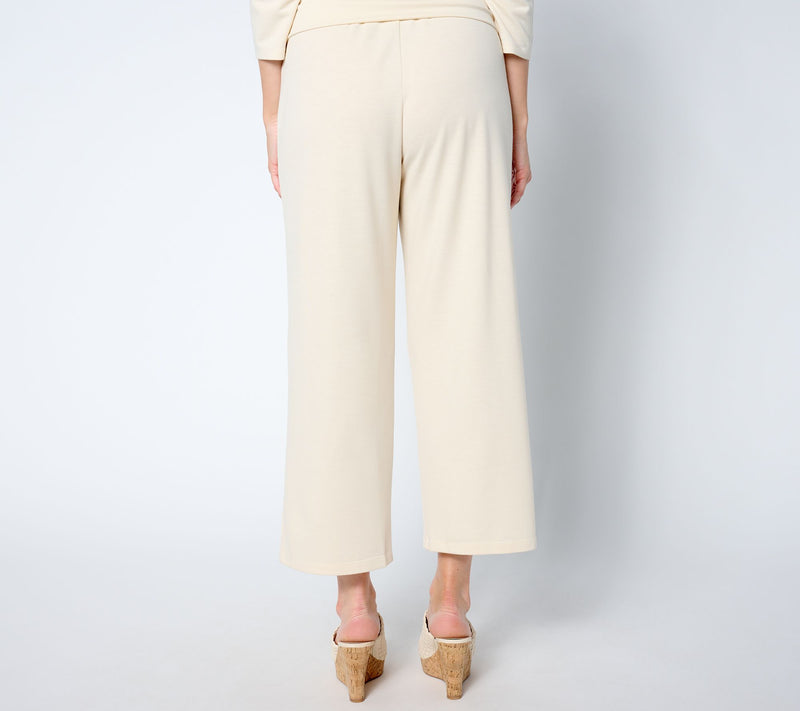 LOGO Life by Lori Goldstein Petite Pull-On Wide Leg Pants — View 2
