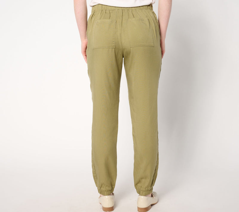 LOGO by Lori Goldstein Petite Jogger Utility Pants — View 6