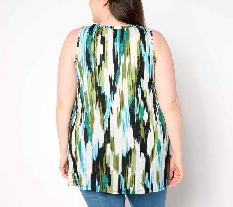LOGO Layers by Lori Goldstein Scoopneck Tank with Side Slits — View 2