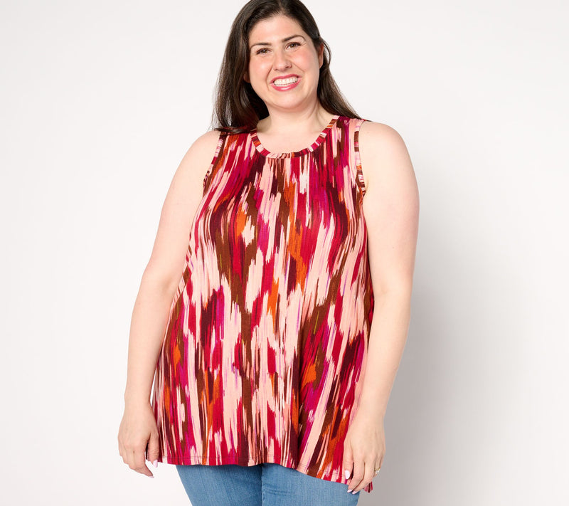 LOGO Layers by Lori Goldstein Scoopneck Tank with Side Slits — View 10