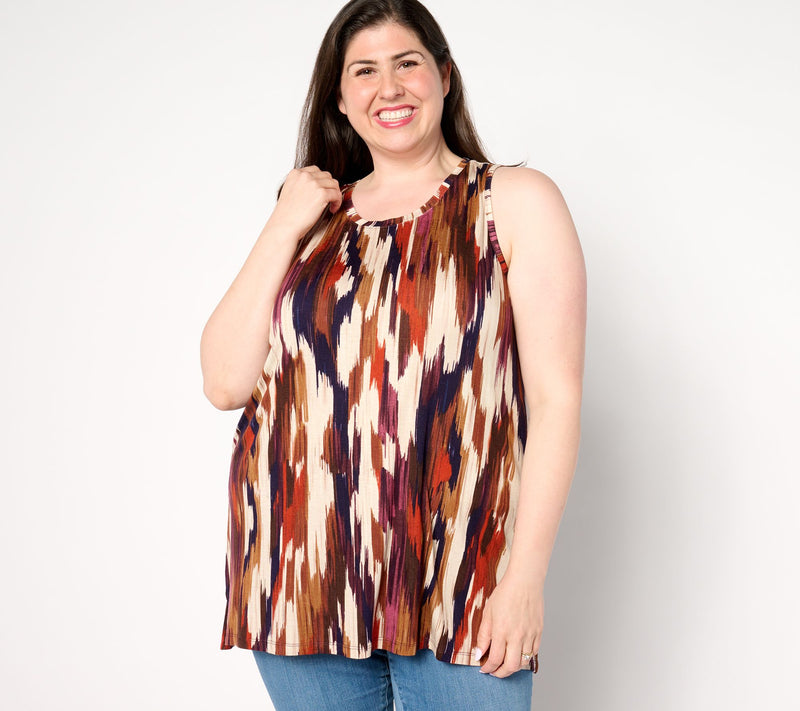 LOGO Layers by Lori Goldstein Scoopneck Tank with Side Slits — View 12