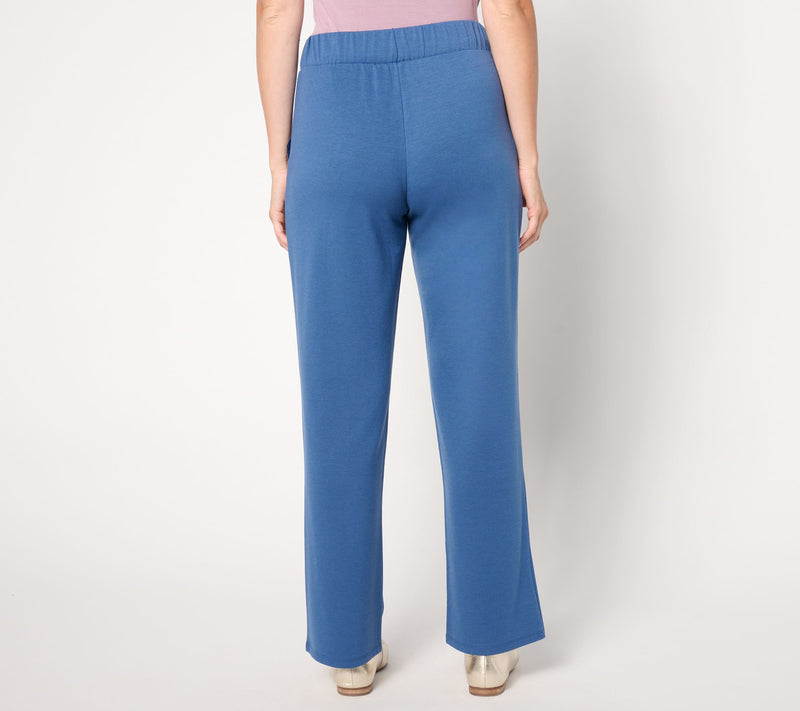 LOGO Life by Lori Goldstein Regular Wide Leg Pants with Crochet — View 8