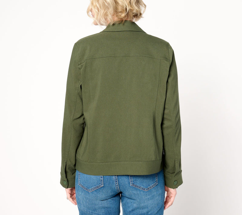 LOGO by Lori Goldstein AnyWEAR Stretch Long Sleeve Jacket — View 2
