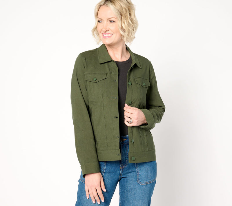 LOGO by Lori Goldstein AnyWEAR Stretch Long Sleeve Jacket — View 8
