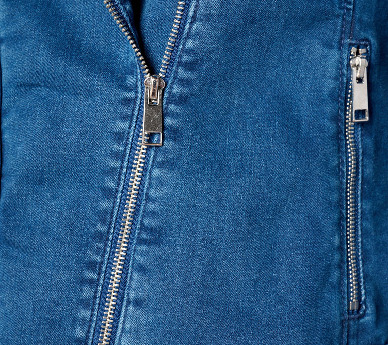 Denim & Co. Signature Perfect Flex Indigo Moto Jacket — View 4