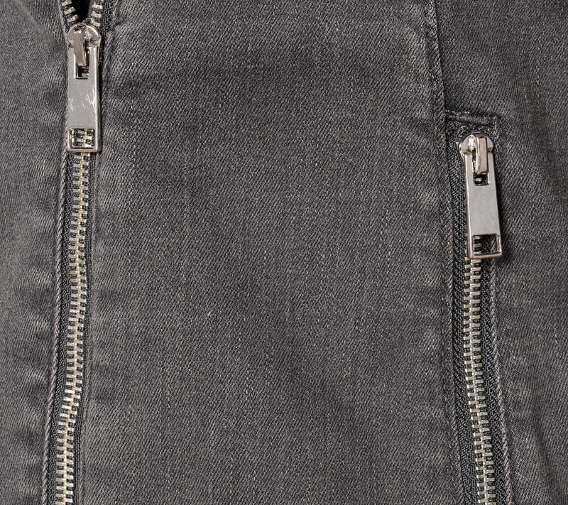 Denim & Co. Signature Perfect Flex Black/Grey Moto Jacket — View 4