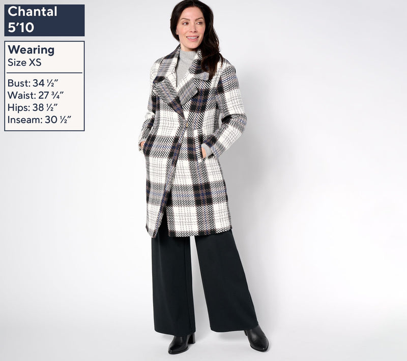 Thread Collective Bold Plaid Coat with Oversized Collar — View 2