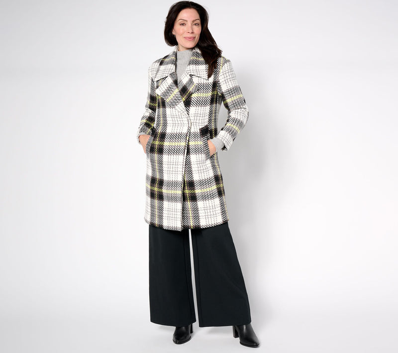 Thread Collective Bold Plaid Coat with Oversized Collar — View 7
