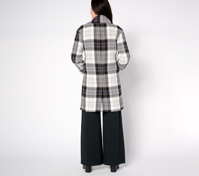 Thread Collective Bold Plaid Coat with Oversized Collar — View 3