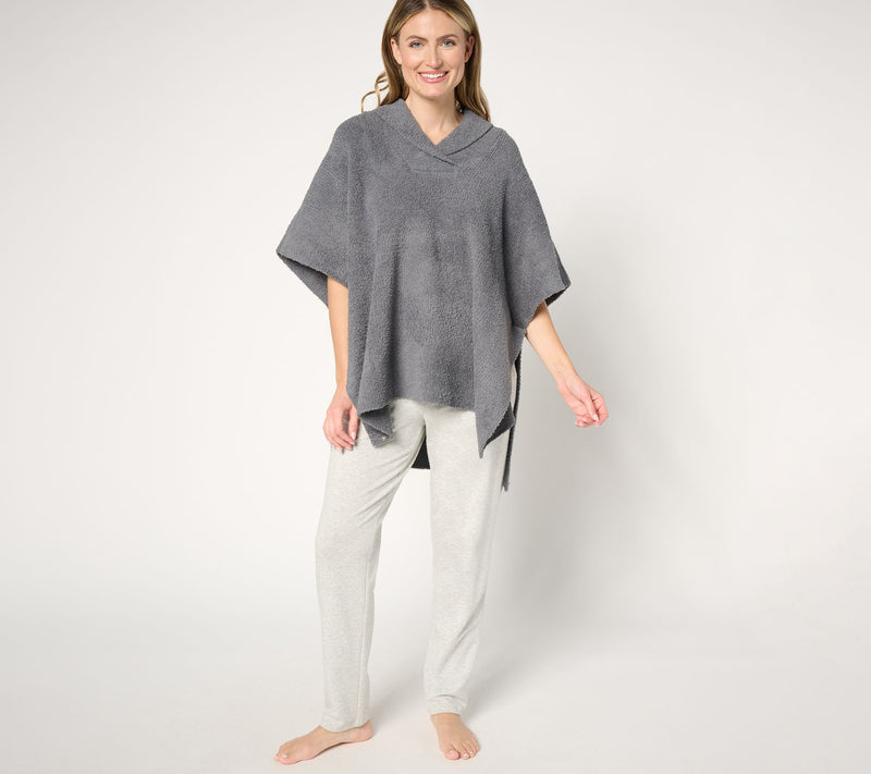Barefoot Dreams CozyChic Shawl Collar Poncho — View 4